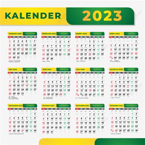 Kalender 2023 Lengkap Libur Nasional Dan Cuti Bersama Berapa Kali