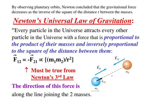 Ppt Sect 5 6 Newtons Universal Law Of Gravitation Powerpoint