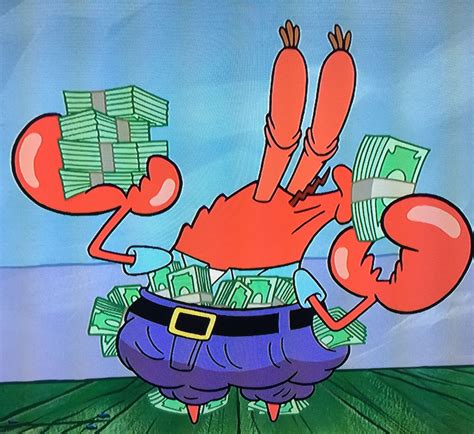 Mr Krabs From Spongebob Squarepants Cartoon Character Etsy Gambaran