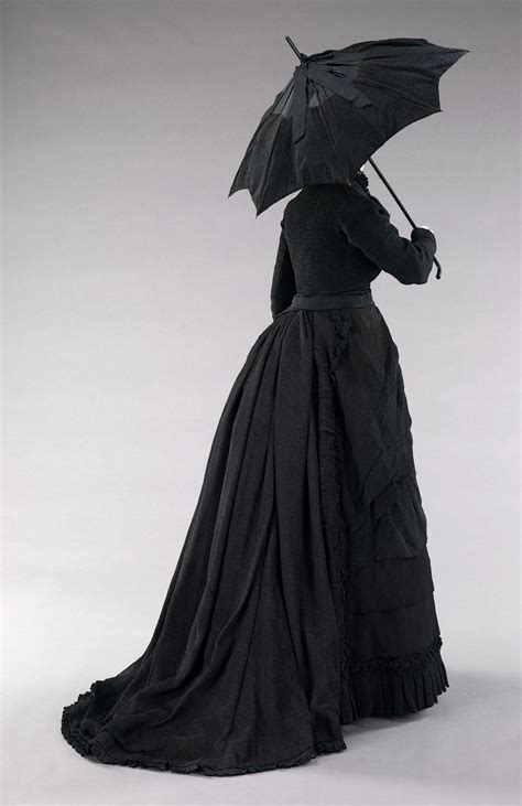 1870 1872 America Mourning Ensemble Victorian Fashion Fashion