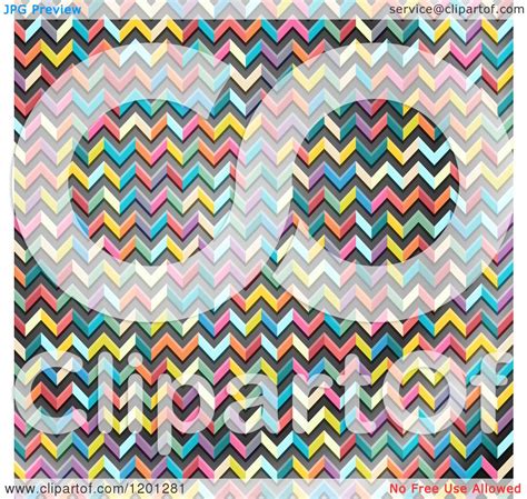 Clipart Of A Colorful Abstract Chevron Pattern Royalty