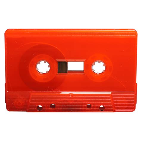 Red Blank Audio Cassette Tapes Retro Style Media