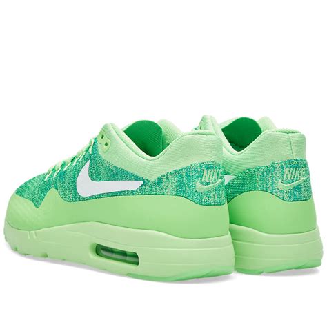 Nike Air Max 1 Ultra Flyknit Voltage Green And White End