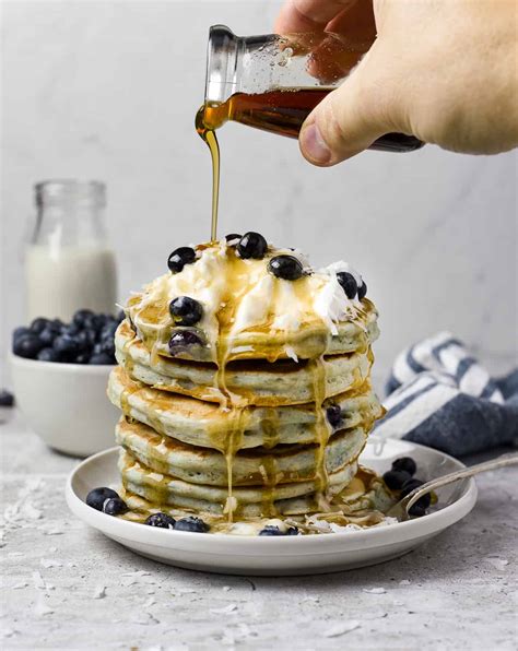 Vegan Blueberry Pancakes Fluffy No Oil Shane And Simple