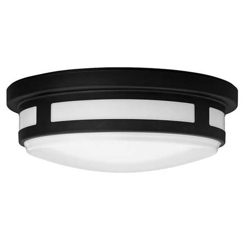 Hampton Bay 11 In 1 Light Round Black Led Indoor Outdoor Flush Mount