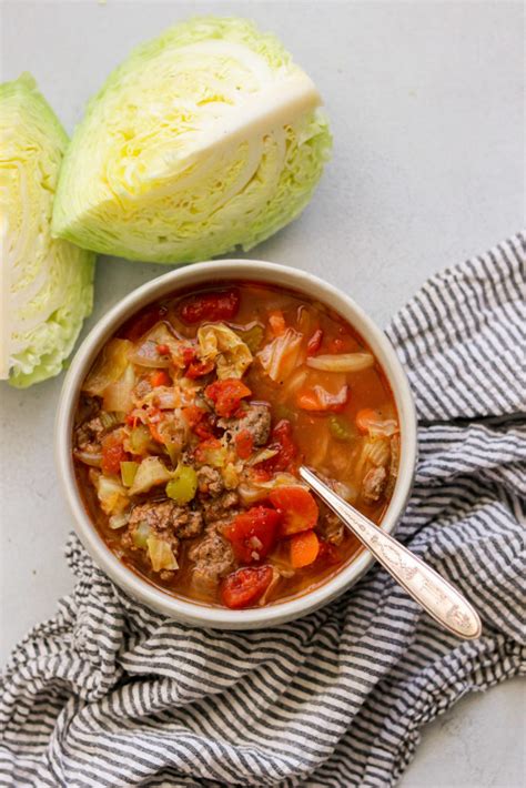 Shred the cabbage, discarding the core. Instant Pot Cabbage Soup with Ground Beef (Paleo, Whole30) - Stovetop Instructions Included ...