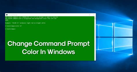 How To Change Command Prompt Color In Windows 10