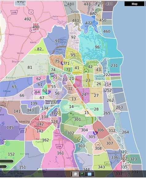 Jacksonville Fl Zip Code Map Printable