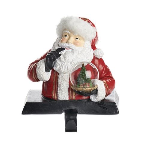 Goodwill Santa With Snow Globe Stocking Hanger Love Christmas Shop