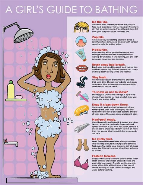 A Girls Guide To Bathing Infographic Norton Childrens Louisville Ky