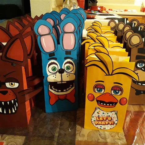 Five Nights At Freddy S Fnaf Party Favor Bags Perfect For Etsy Fnaf Crafts Party Favor Bags