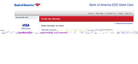 All you have to do is activate your newly received card and get started. Bank of America EDD Debit Card Login