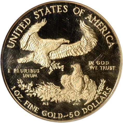 1986 W American Gold Eagle Proof 1 Oz 50 Ngc Pf70 Ucam Ebay