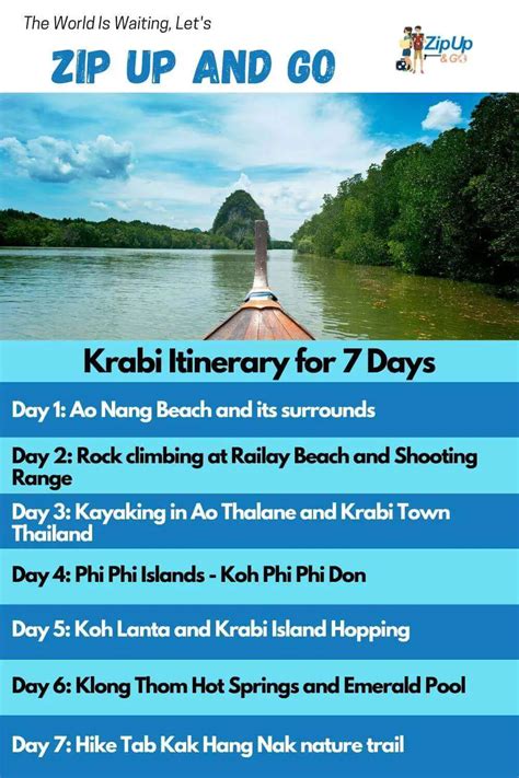 1 To 7 Days Krabi Itinerary Paradise In Asia Zip Up And Go