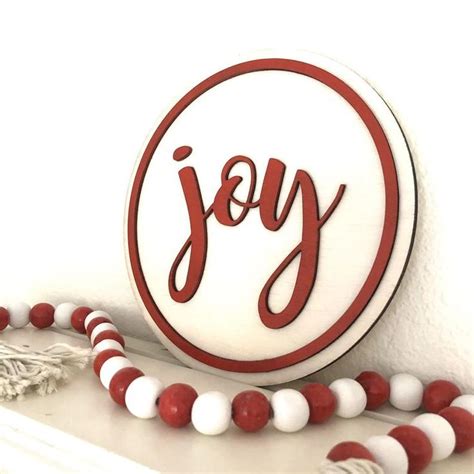 Joy Sign Wood Round 12 Inch Etsy In 2020 Joy Sign Wood Signs Wood