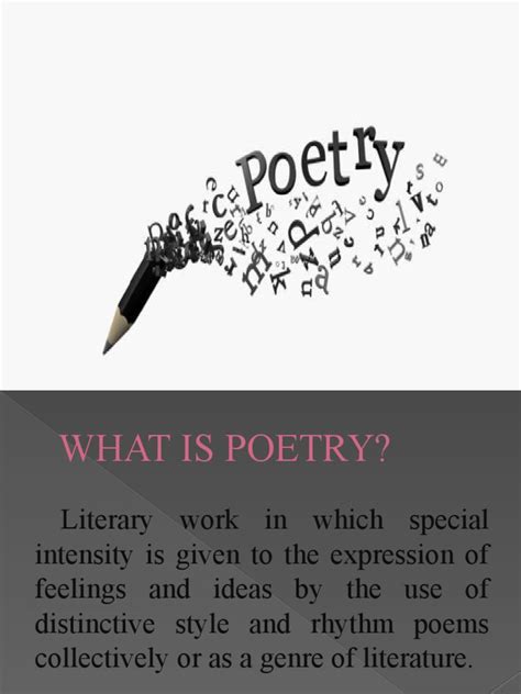 Poetry Power Point Pdf Poetry Poetic Form