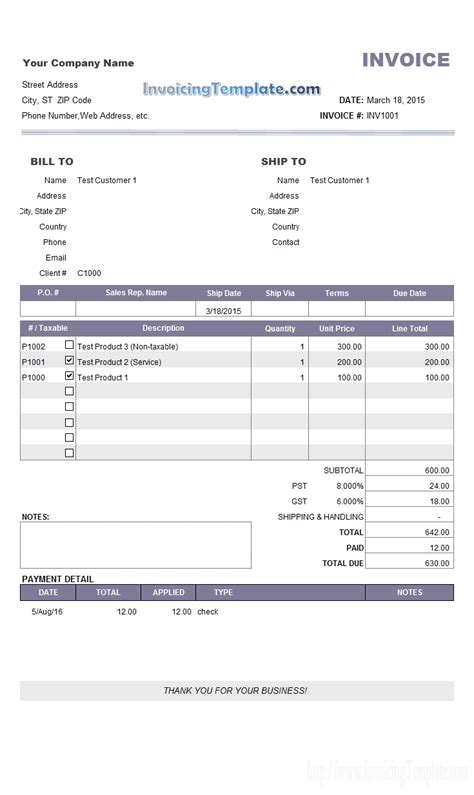 These charges include a goods & services tax (gst). Sample Invoice With Credit Card Fee * Invoice Template Ideas