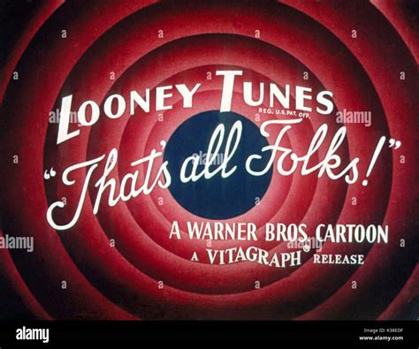 Looney Tunes Thats All Folks Copyright Warner Bros Stock Photo