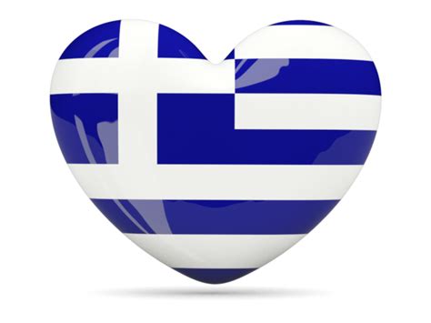 Heart Icon Illustration Of Flag Of Greece