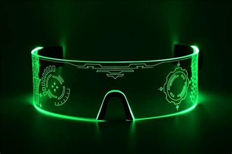 cyberpunk led tron visor glasses perfect for cosplay and festivals
