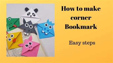 Easy Origami Bookmark Corner How To Make A Corner Bookmark Diy Easy