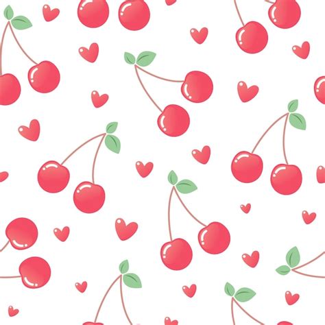 Premium Vector Pink Cherry Hearts