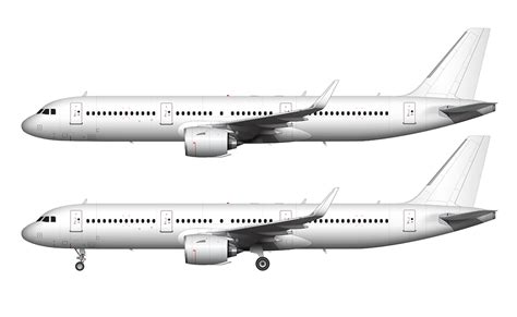 Airbus A321 Neo Blank Illustration Templates Norebbo