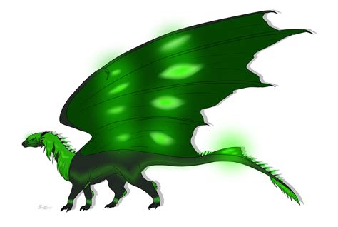 Green Neon Dragon By Fire Ebony On Deviantart