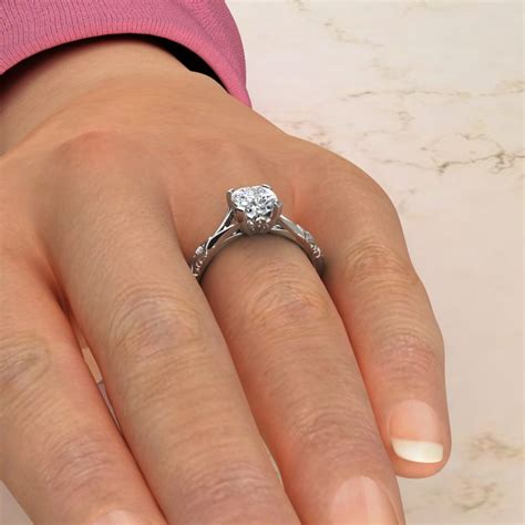 Vintage Cushion Cut Moissanite Engagement Ring Yalish Diamonds