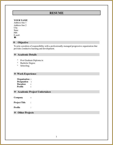 Write Free Resume Blank Form Resume Resume Examples