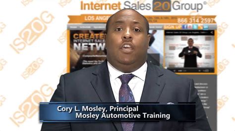 Cory Mosley Will Be Speaking At The Internet Sales Group In Los Angeles November YouTube