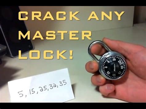 It is possible that you didn't even know that your safe had a key override. Crack a Masterlock combination lock in 60 seconds! Without ...