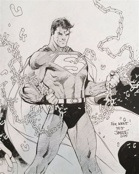 Superman Sketch By Jim Lee Superman