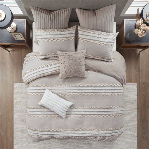 This soft, cozy comforter comes in twin, full, queen, king, and california king sizes, as well as four plain colors. King/California King Lennon Organic Cotton Jacquard ...