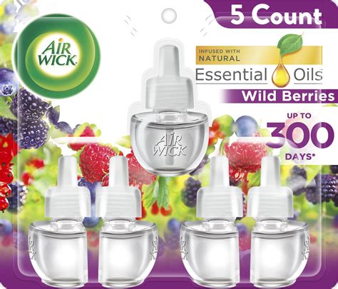 Air Wick Plug In Scented Oil Refill 5 Ct Wild Berries Air Freshener