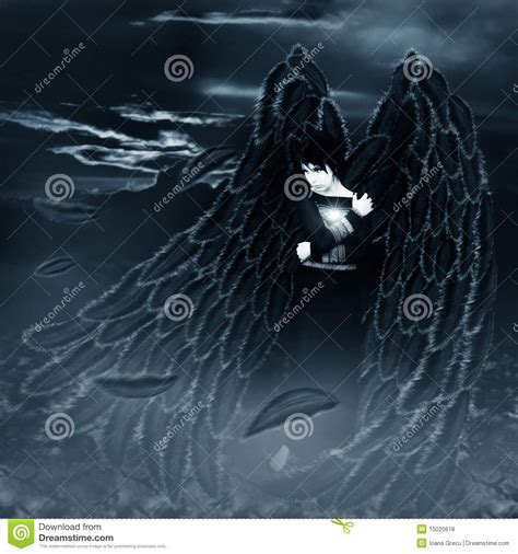 Fallen Angel Silhouette Royalty Free Stock Image