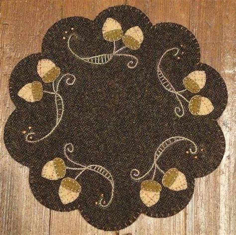 Wool Applique Archives The Woolen Needle Penny Rug Patterns Wool