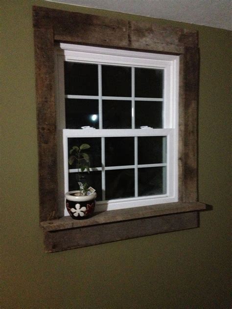 Pallet Window Casings Project For Living Room Window Rustic Window