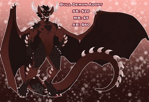 Closed Bull Demon Adopt By Frostiearts On Deviantart