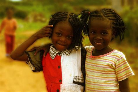 Liberia Girls Liberia West Africa Kids Laughing