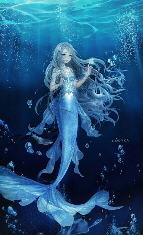 Pinterest Anime Mermaid Mermaid Anime Mermaid Art
