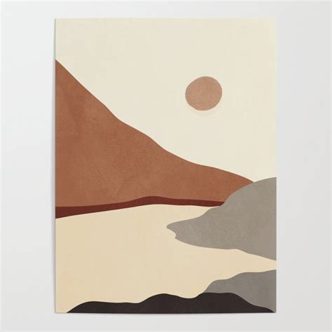 Buy Minimal Art Landscape 11 Poster By Thindesign Worldwide Shipping