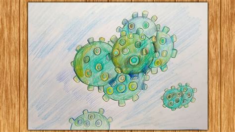 How To Draw Virus With Pencil Step By Step Art And Drawing Tutorial