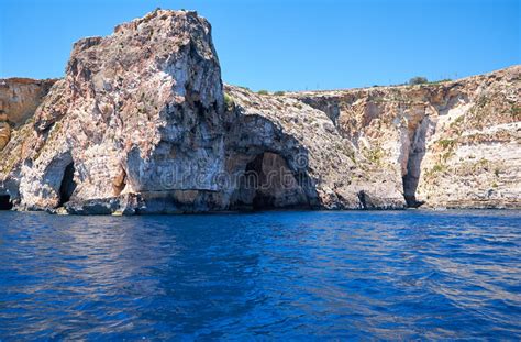 Coast Of Mediterranean Sea On South Part Of Malta Island Stock Photo