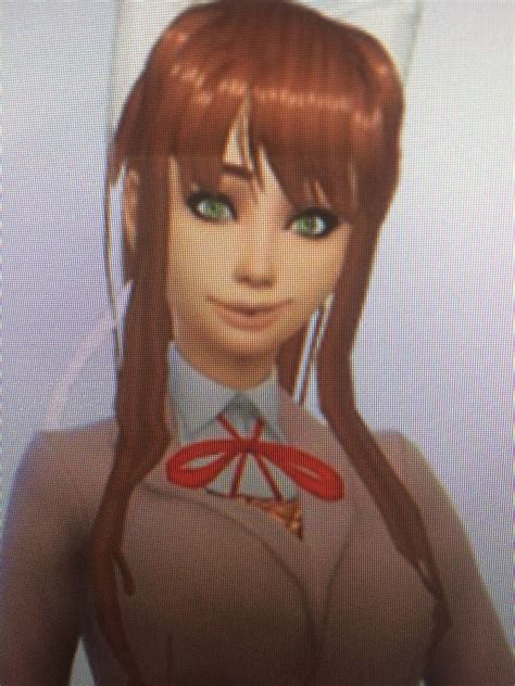 Sims 4 Monika Doki Doki Literature Club By Missravenfazbear On