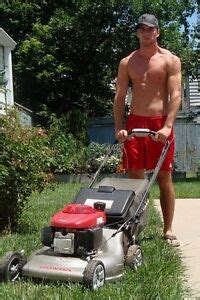 Shirtless Muscular Lawn Boy Mowing Hunk Summer Time Hottie PHOTO 4X6