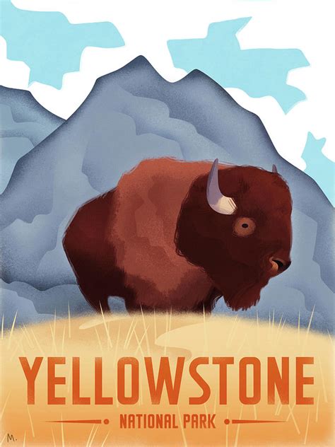 yellowstone national park digital art by martin wickstrom