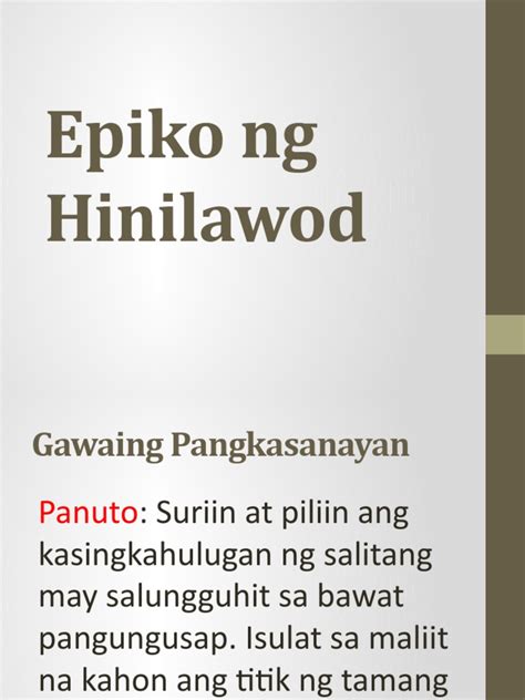 Epiko Ng Hinilawod Demo Pdf