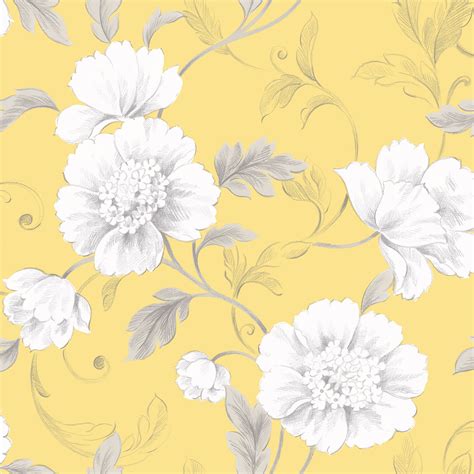 Yellow, white and gray background · free stock photo. RASCH BOUTIQUE FLORAL WALLPAPER FLOWERS METALLIC - GREEN ...