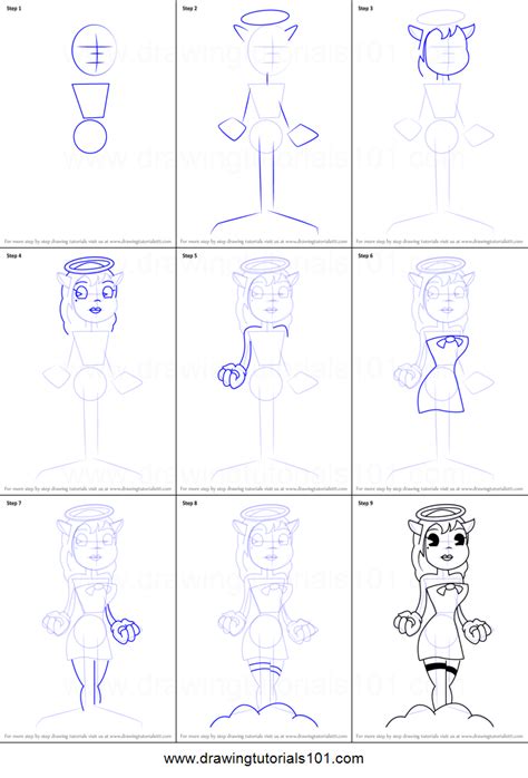 How To Draw Alice Angel From Bendy And The Ink Machine Bendy And The